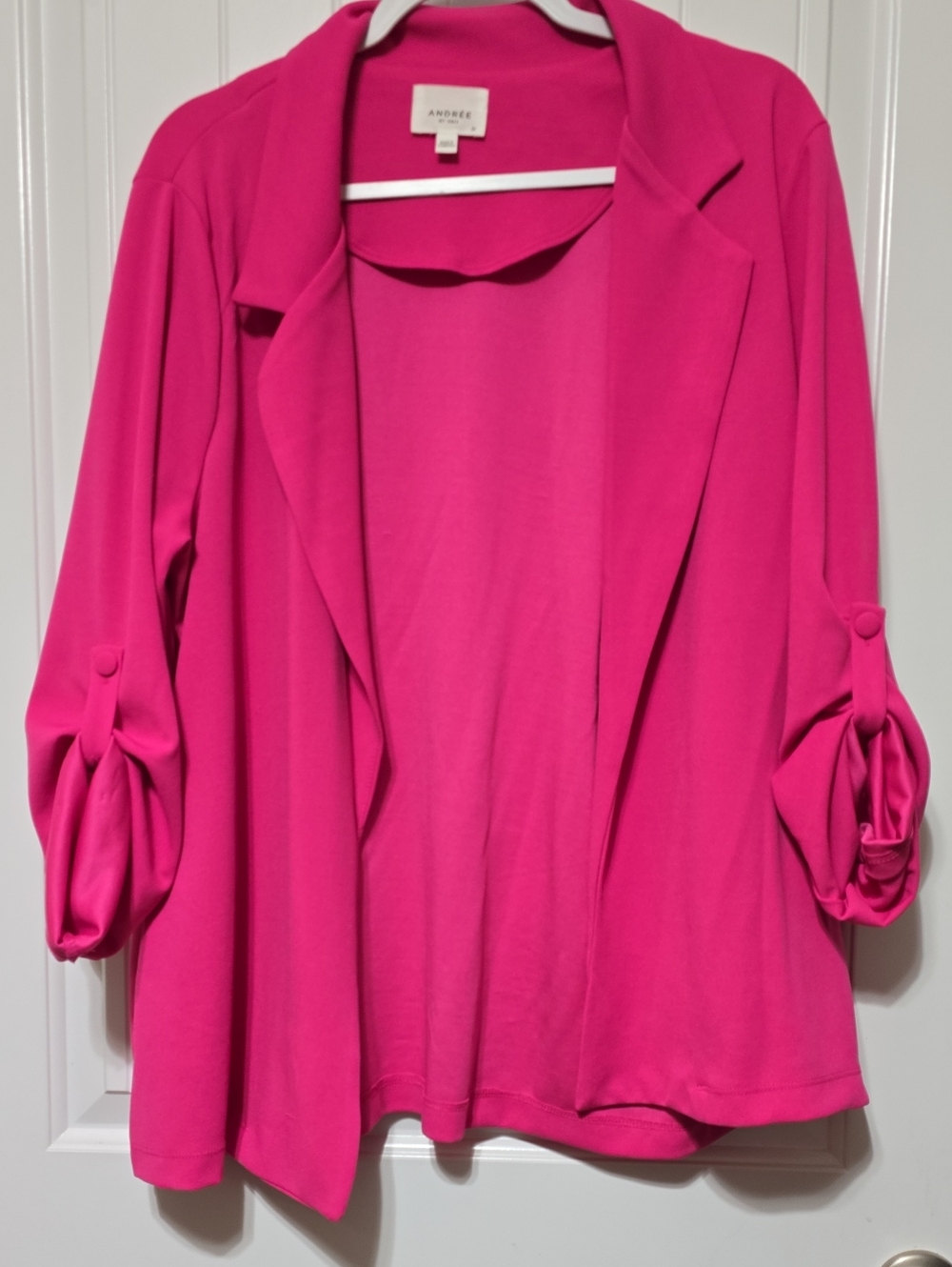 ANDREE BY UNIT Hot Pink Open Front Blazer